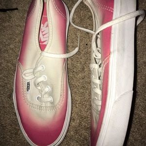 Pink and white vans